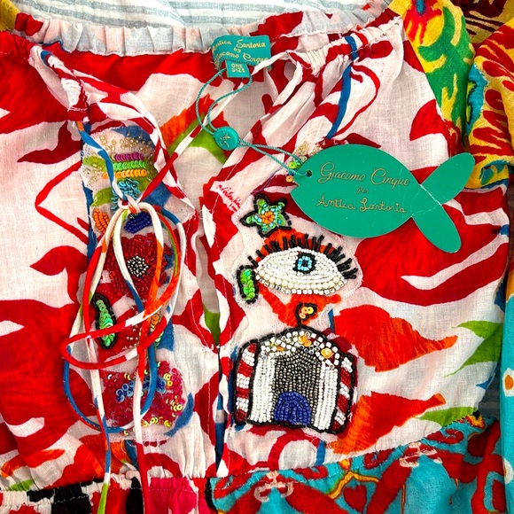 NWT Antica sartoria Fun Summer Romper One Size - Picture 7 of 7